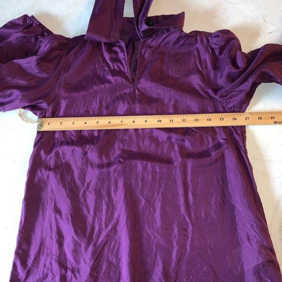 XS Vero Moda silk Blouse Purple XS - Picture 6 of 13